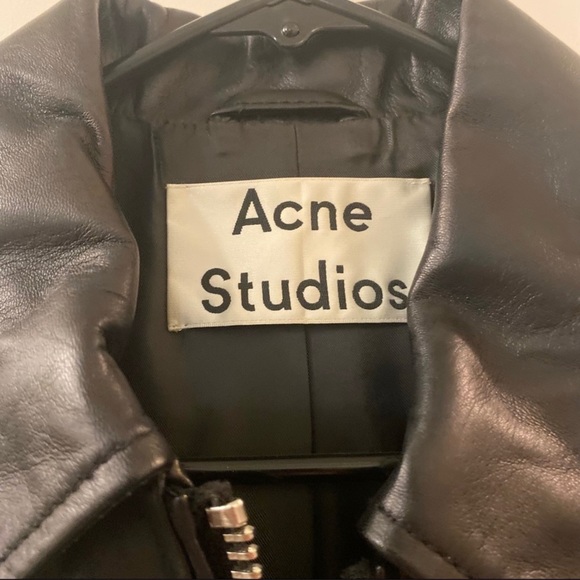 Acne Studios Black Leather Jacket 38 or US 6 - Picture 3 of 4